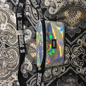 Irredescent silver PINK fanny pack